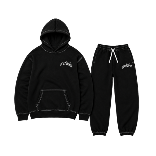 OL STAPLE STITCH TRACKSUIT (BLACK)